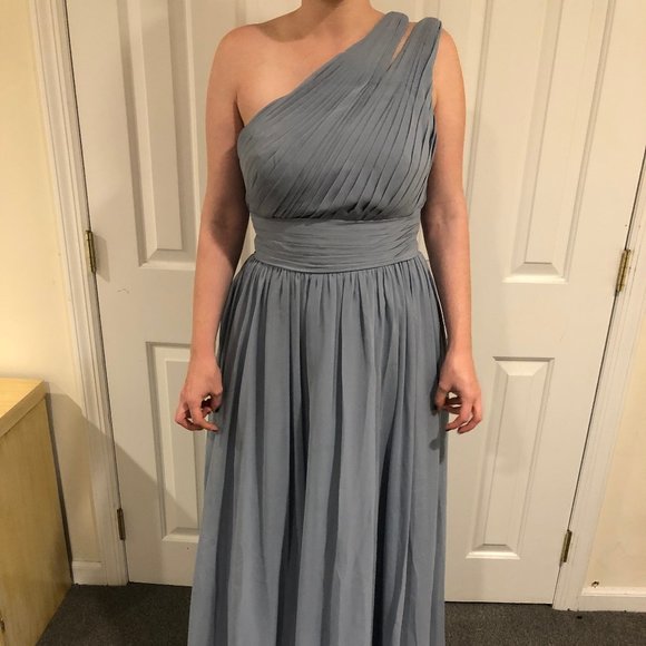 Molly | Azazie Bridesmaid Dress | Dusty Blue Color - Picture 11 of 16